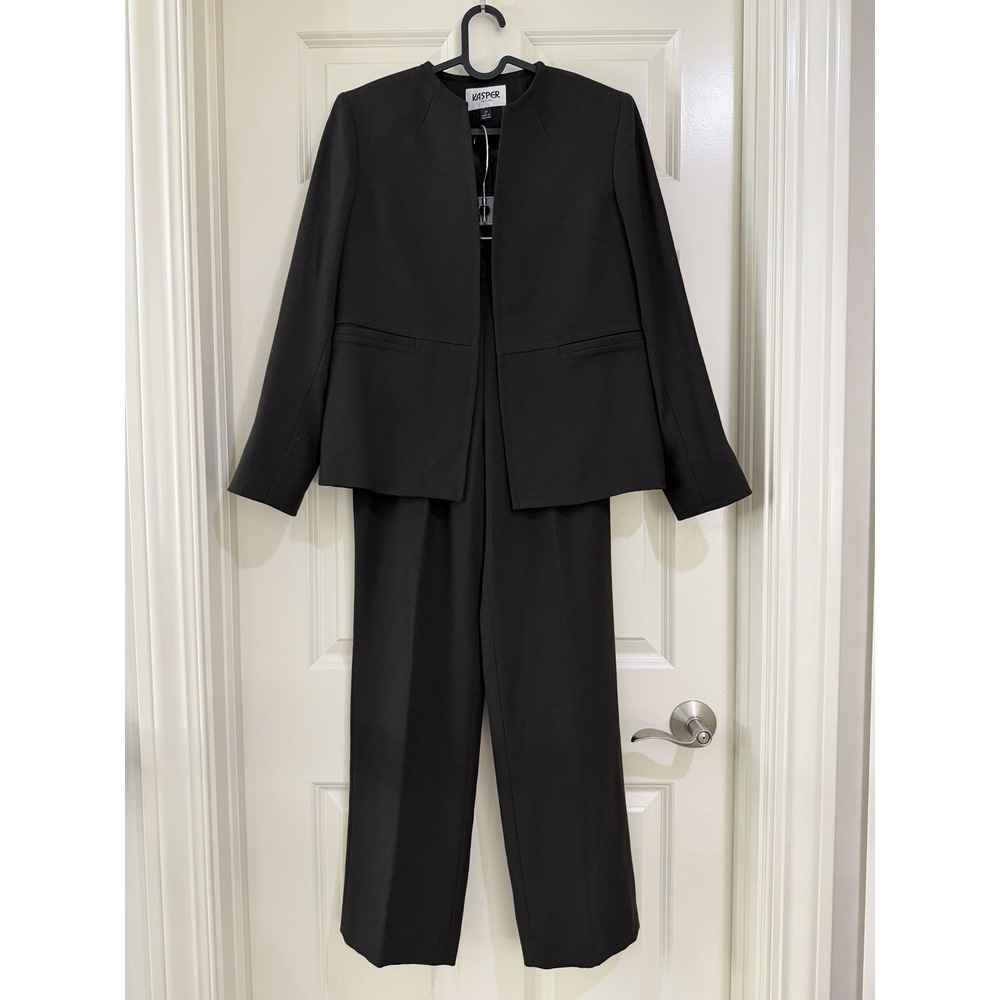 kasper women brown women 2- piece pants suits size 2P